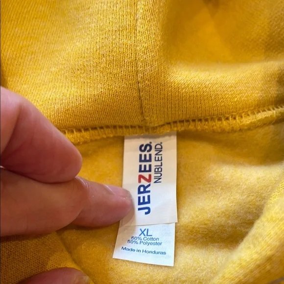 Jerzees Mountains, Raymond, Washington Hooded Sweatshirt, Goldenrod, Size XL - Picture 6 of 9